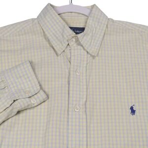 Polo Ralph Lauren Checkered Button Down Long Sleeve Shirt Mens Size L Minor Flaw